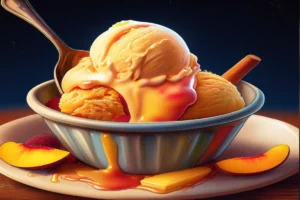 peach cobbler ice cream