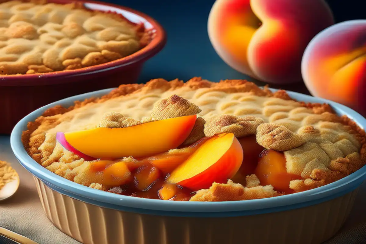 What's the difference between peach crisp and peach cobbler?