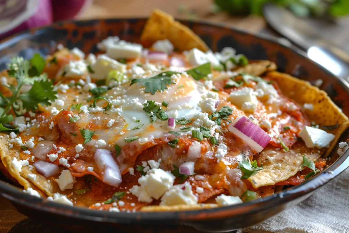 Chilaquiles ingredients
