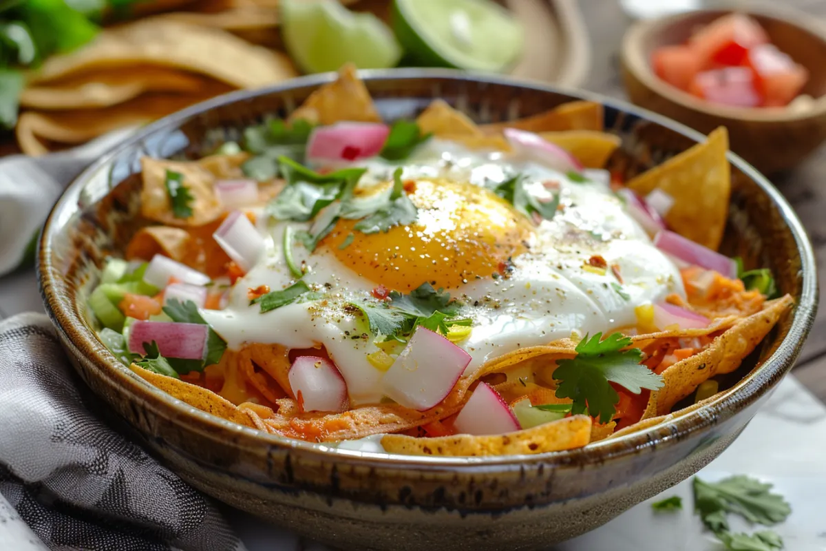 Chilaquiles ingredients
