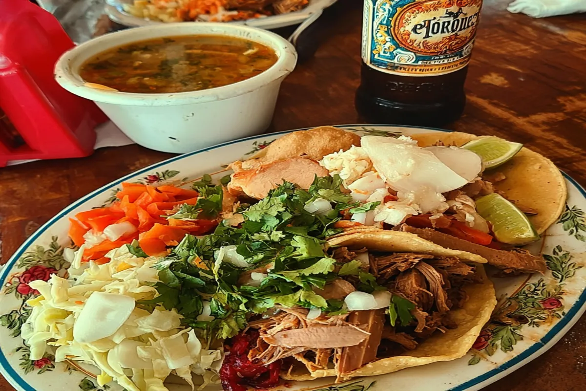 Customers enjoying birria at Birriería Obregón
