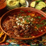 Birria taco dipped in consommé