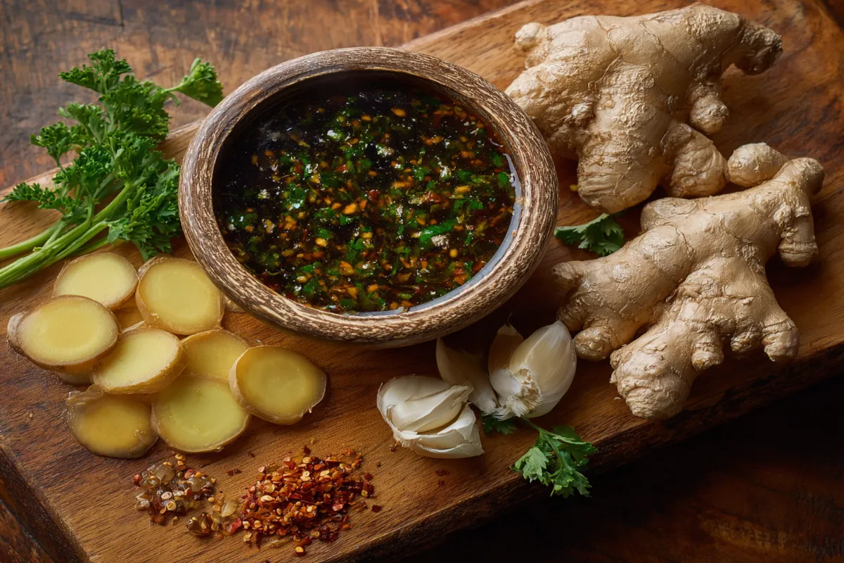 Ginger-soy marinated salmon with lime and glaze