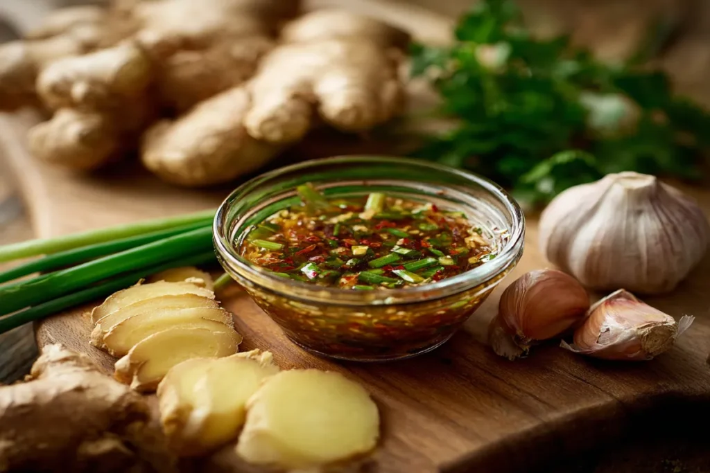 Ingredients for 10 ginger marinades