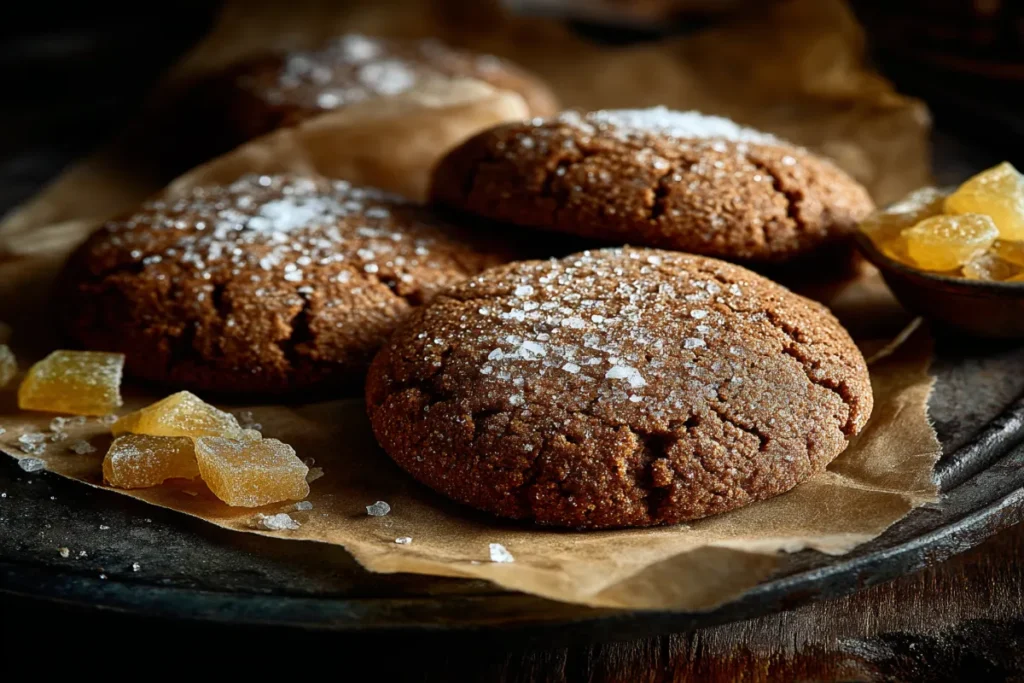 Holiday gift cookies – triple ginger stack