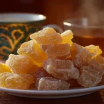 Pickled, candied, and crystallized ginger in jars