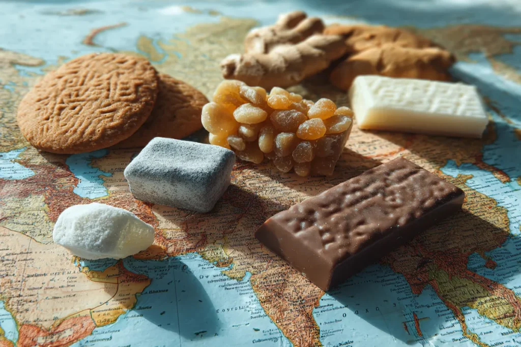 Norwegian ginger nut cookies Ingefærnotter on table