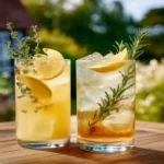 Bubbles inside a freshly fermented kombucha bottle