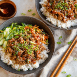 Healthy Ground Turkey Teriyaki Rice Bowl