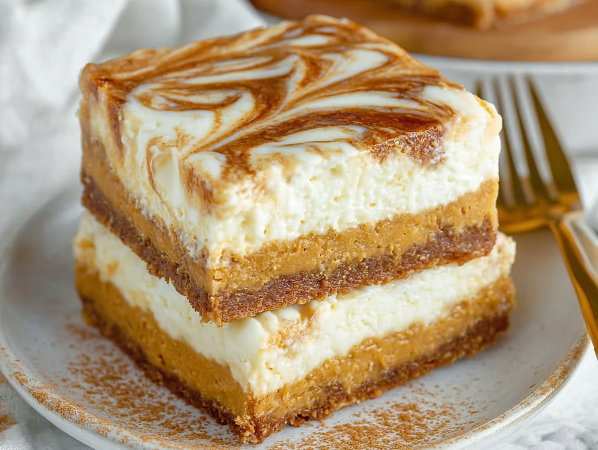 Pumpkin Cheesecake Bars – Creamy, Spiced, and Perfect for Fall
