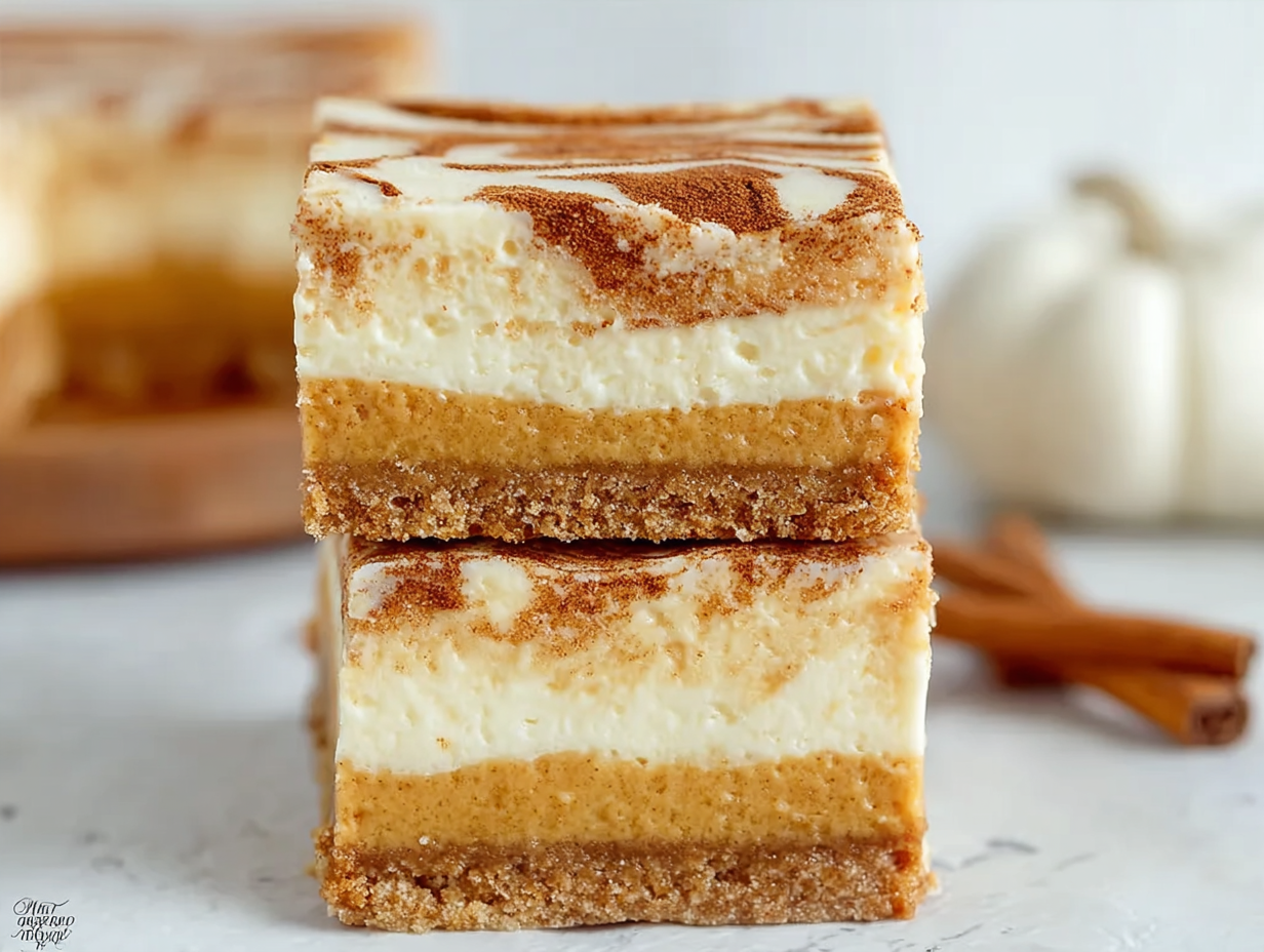 Pumpkin Cheesecake Bars – Creamy, Spiced, and Perfect for Fall