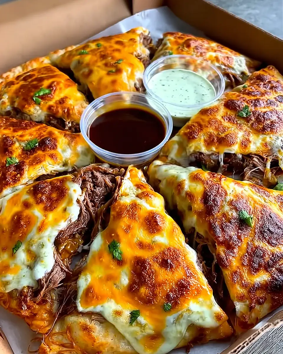 A delicious plate of Birria Pizza