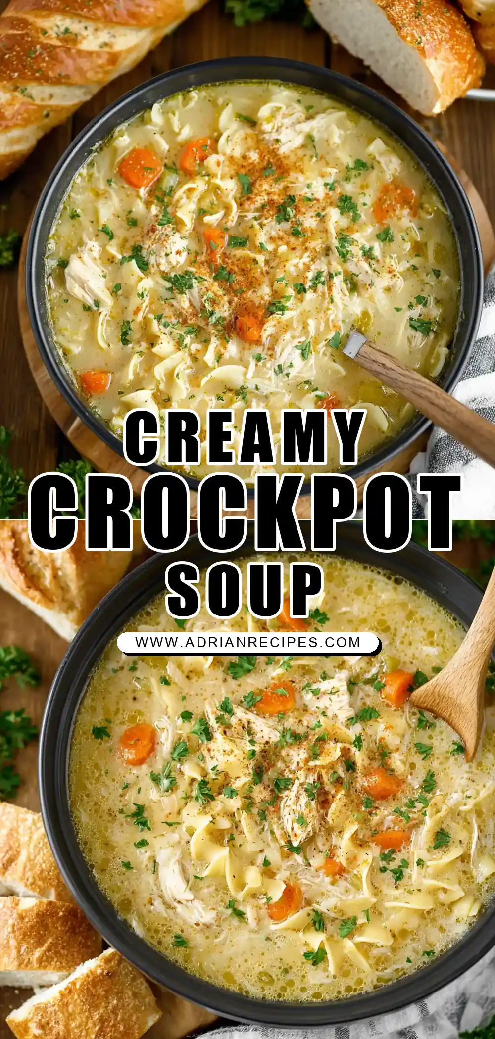 Crockpot Creamy Chicken Noodle Soup