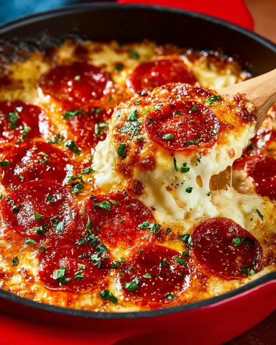 A delicious plate of Cheesy Pizza Dip