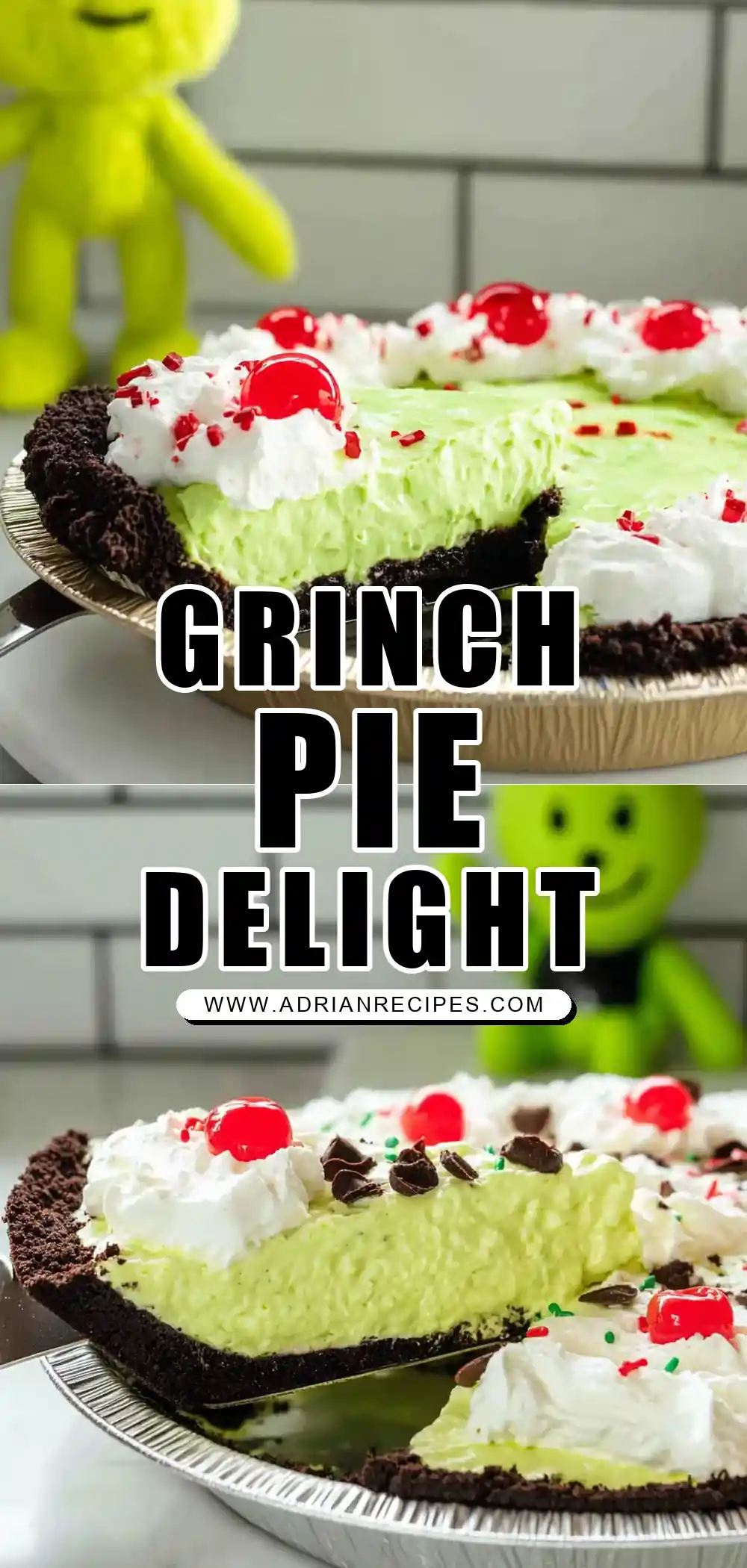 No-Bake Grinch Pie