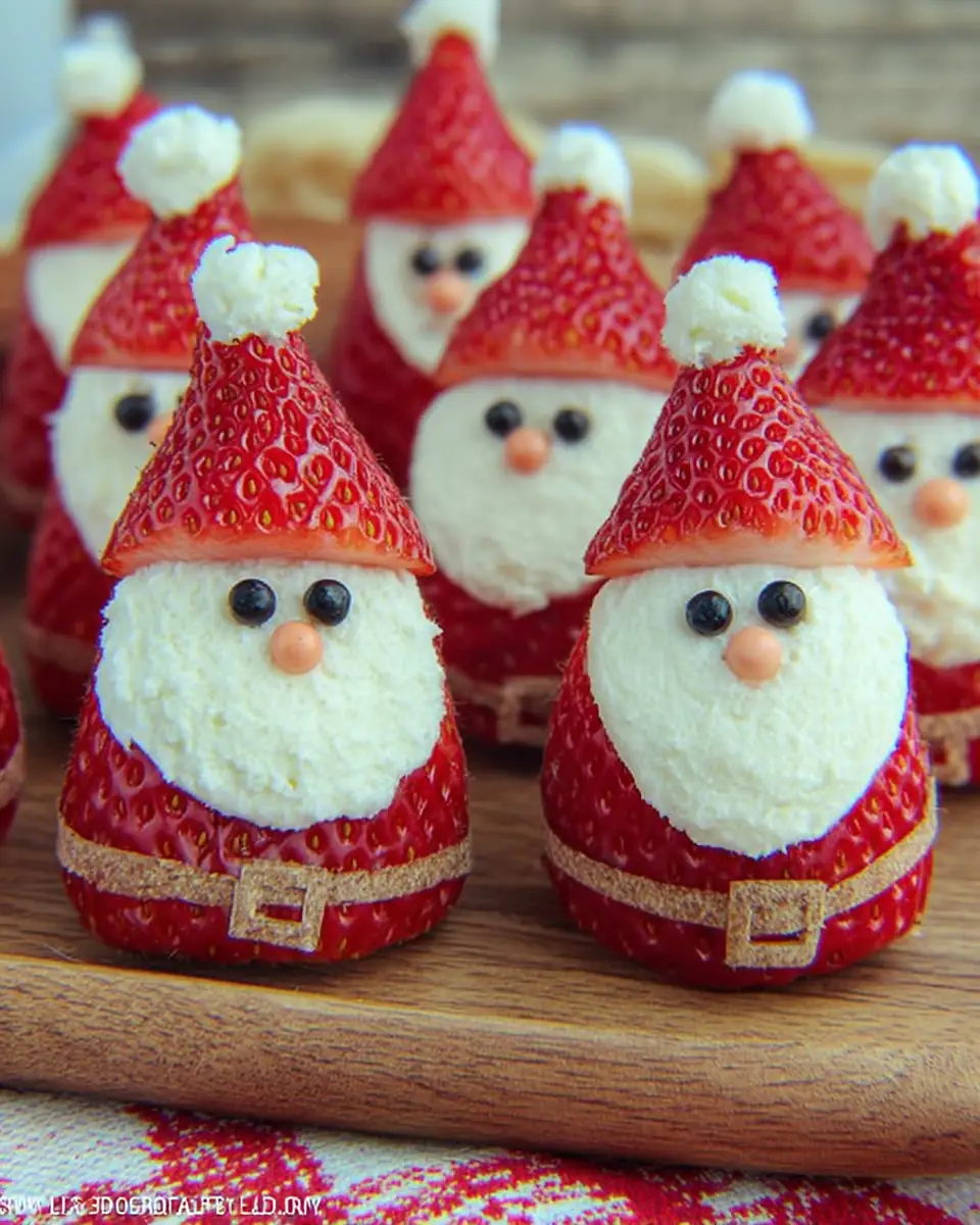 A delicious plate of STRAWBERRY SANTAS