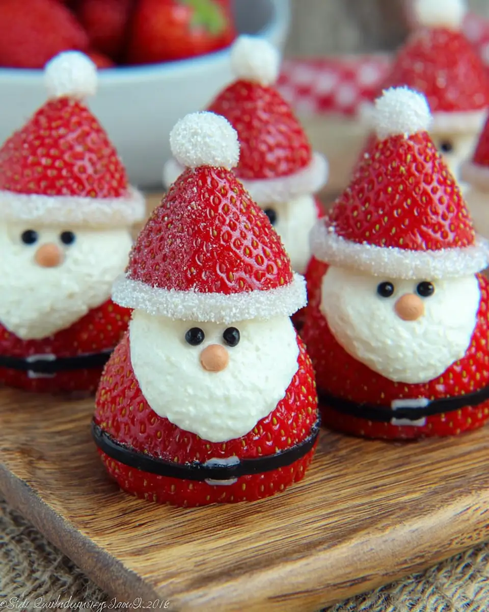 A delicious plate of STRAWBERRY SANTAS