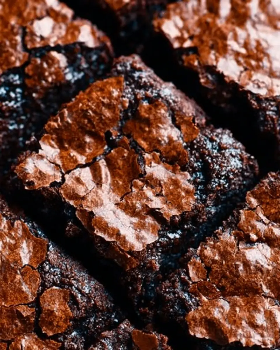A delicious plate of The Best Cocoa Fudge Brownies
