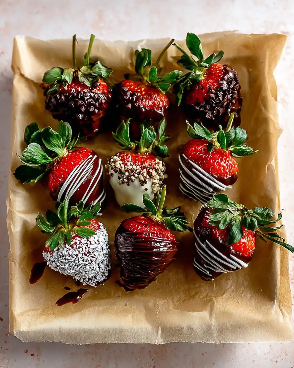 A delicious plate of Chocolate Covered Strawberries