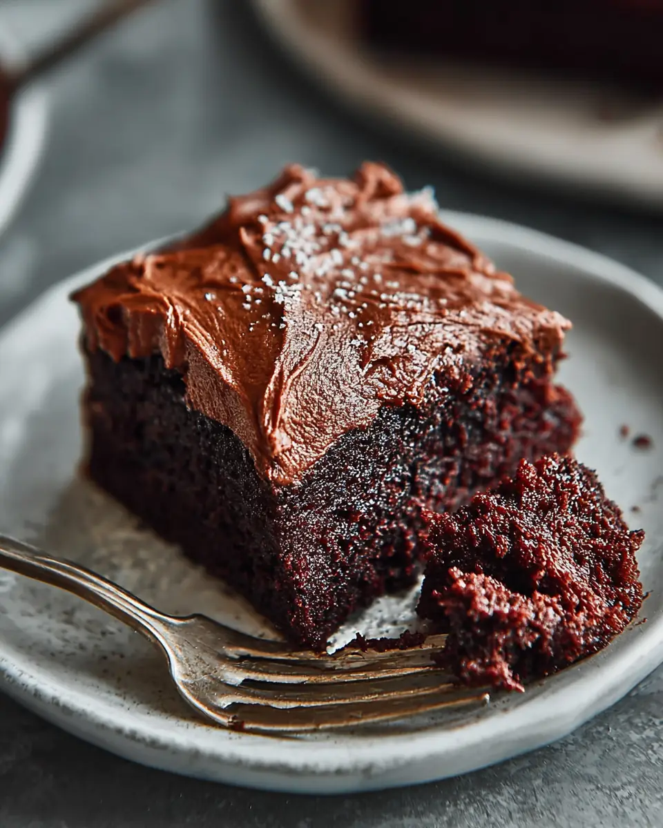A delicious plate of Easy Chocolate Cake