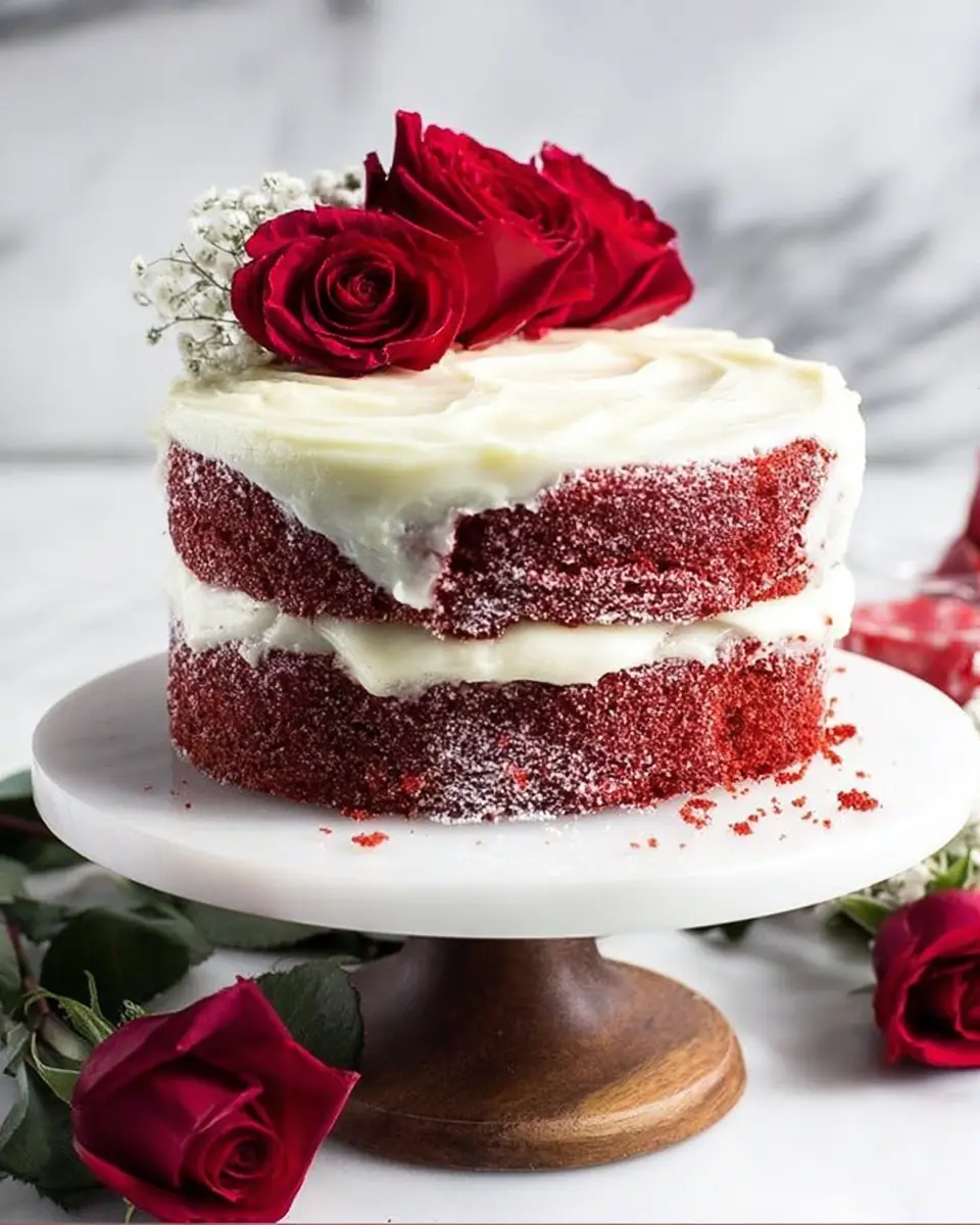 A delicious plate of Homemade Red Velvet Cake Recipe
