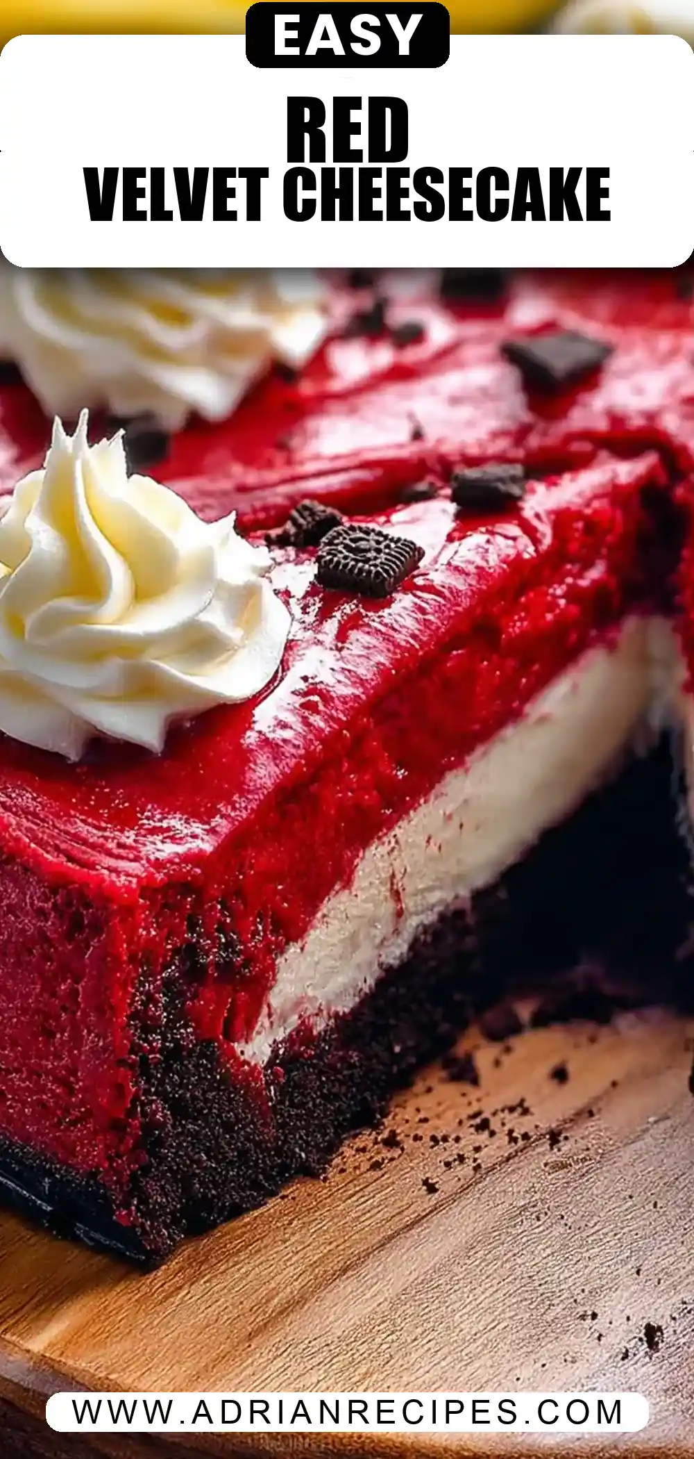 Red Velvet Oreo Cheesecake