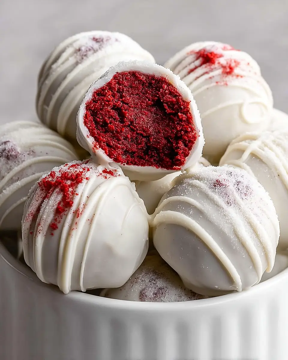 A delicious plate of Red Velvet Cake Pops