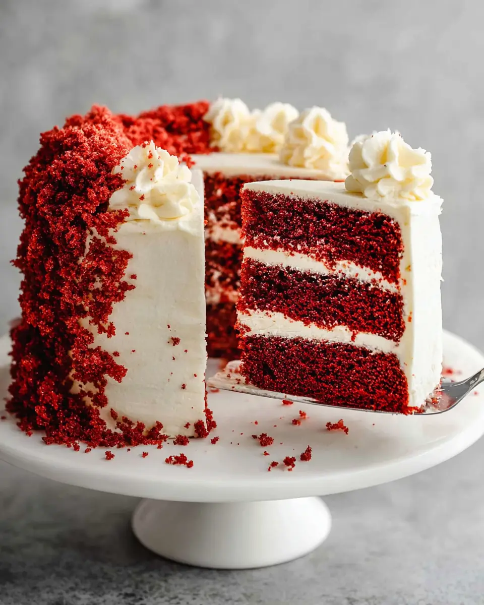 A delicious plate of Red Velvet Cake