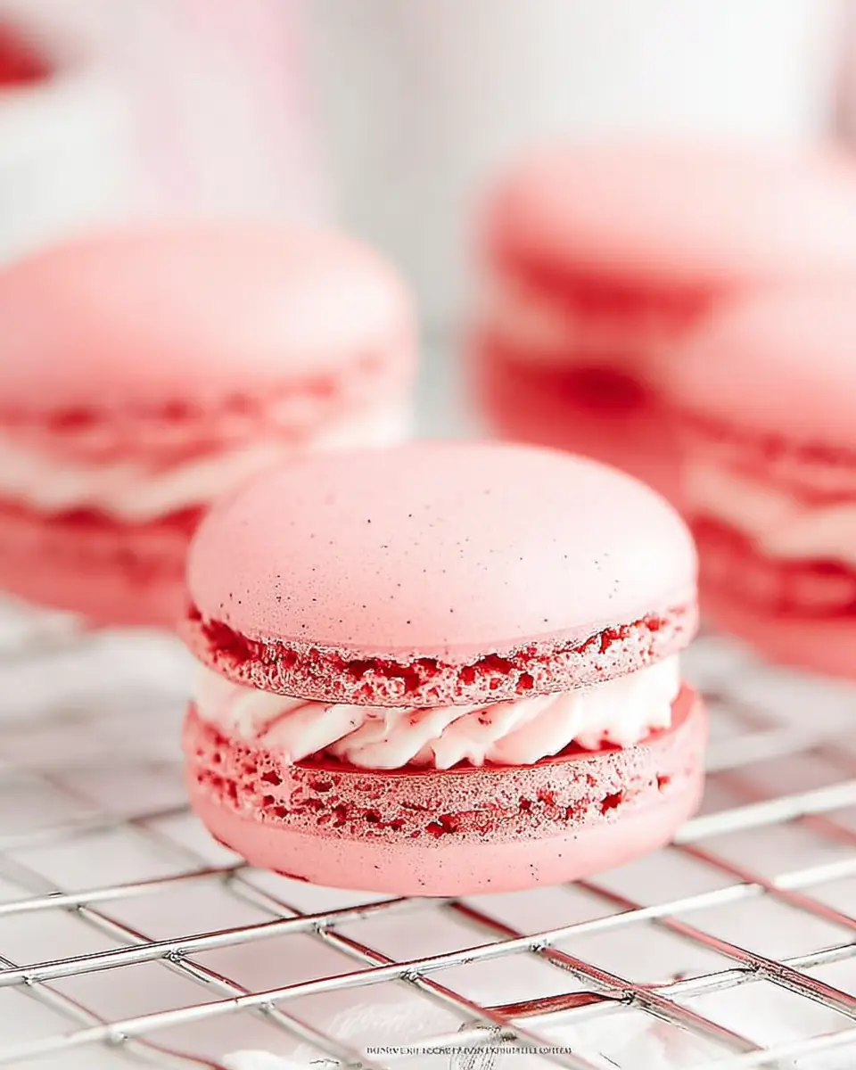 A delicious plate of Strawberry Macaron Recipe