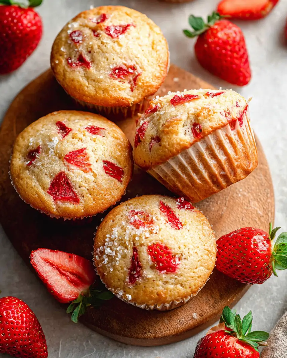 A delicious plate of Strawberry Muffins