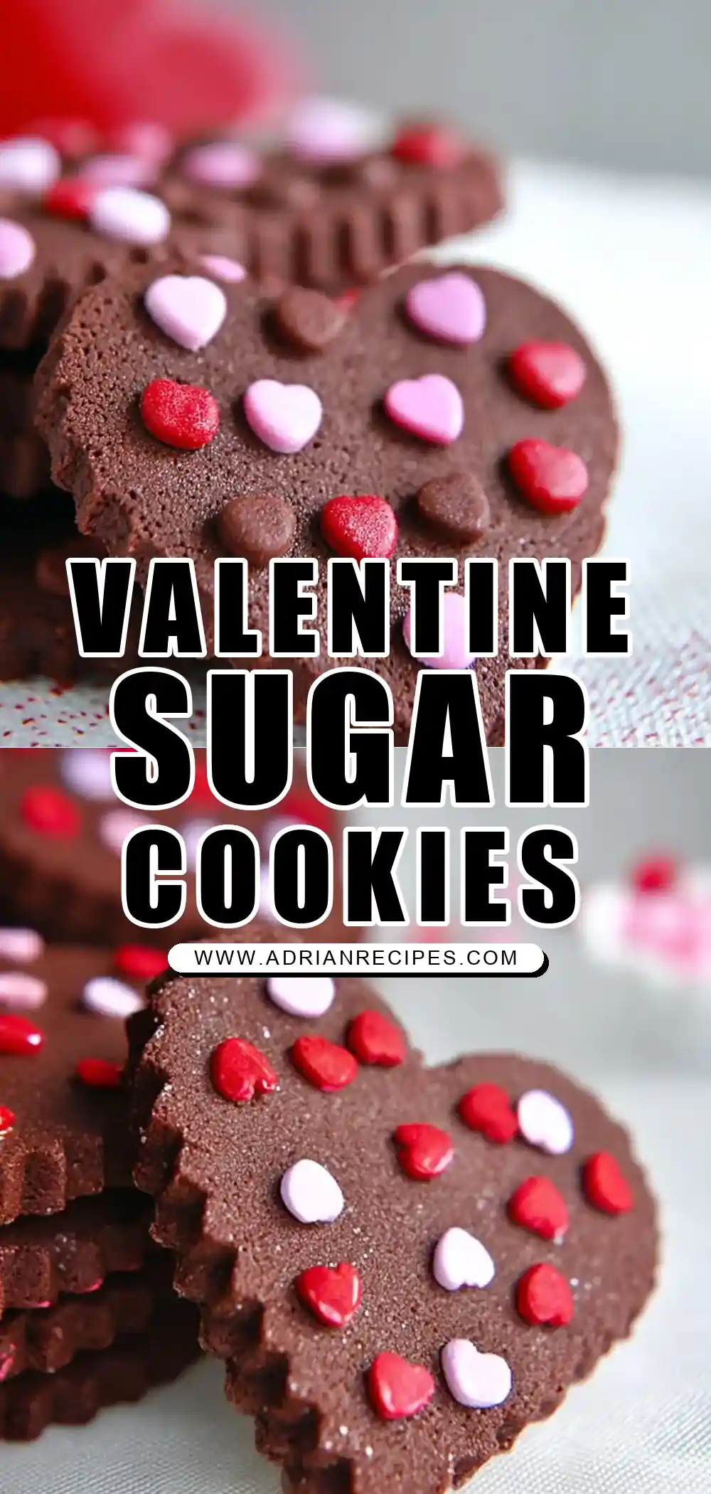 Valentine Chocolate Sugar Cookies