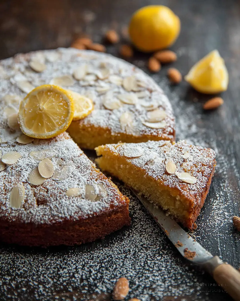 A delicious plate of Almond Cake