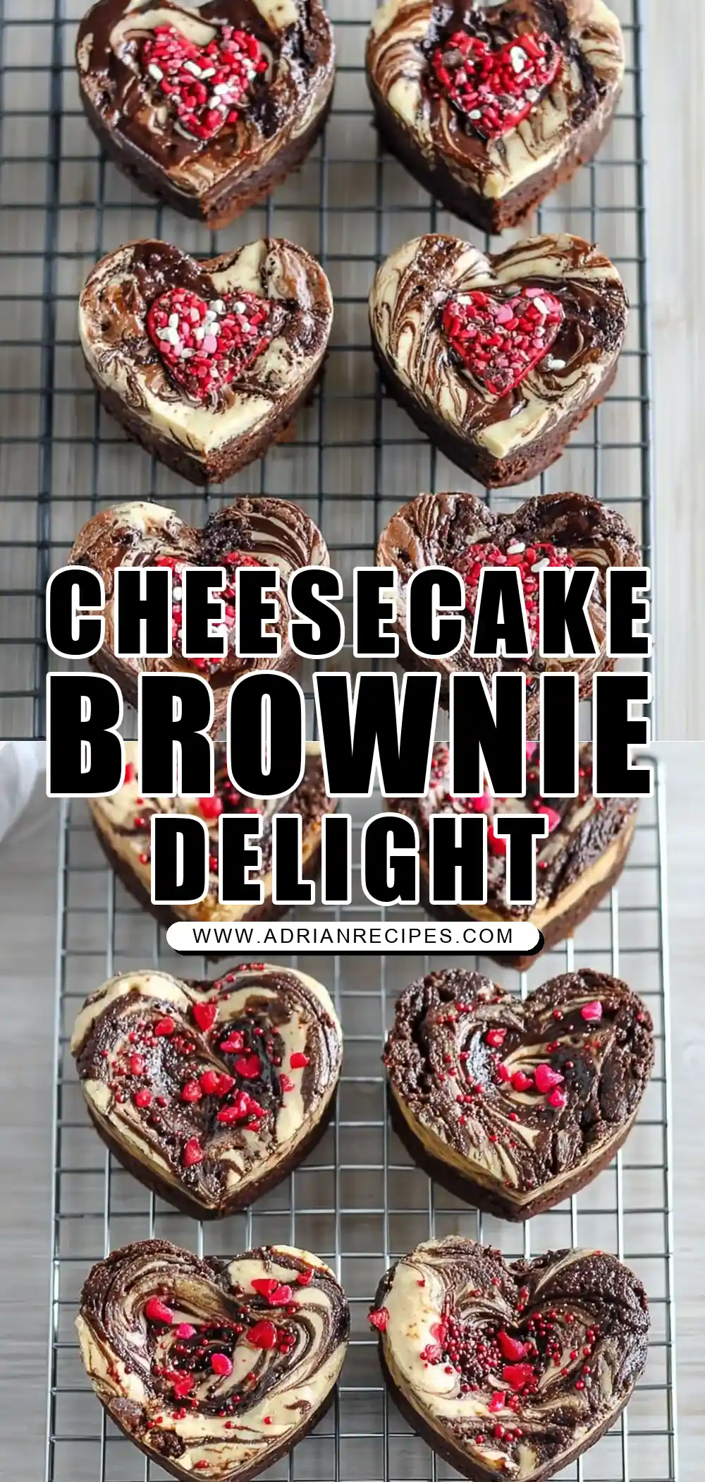 Cheesecake Brownie Hearts