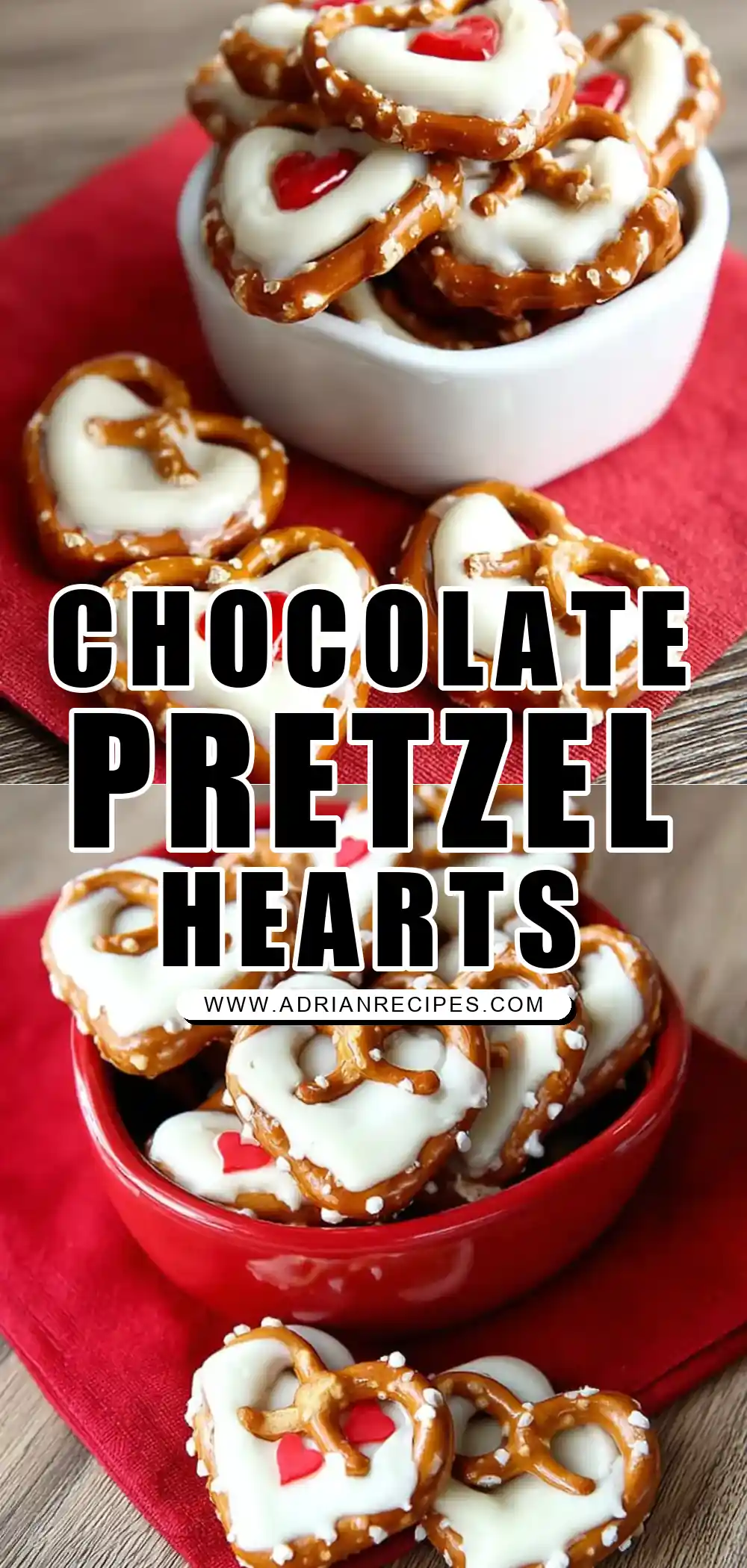 White Chocolate Pretzel Hearts Recipe