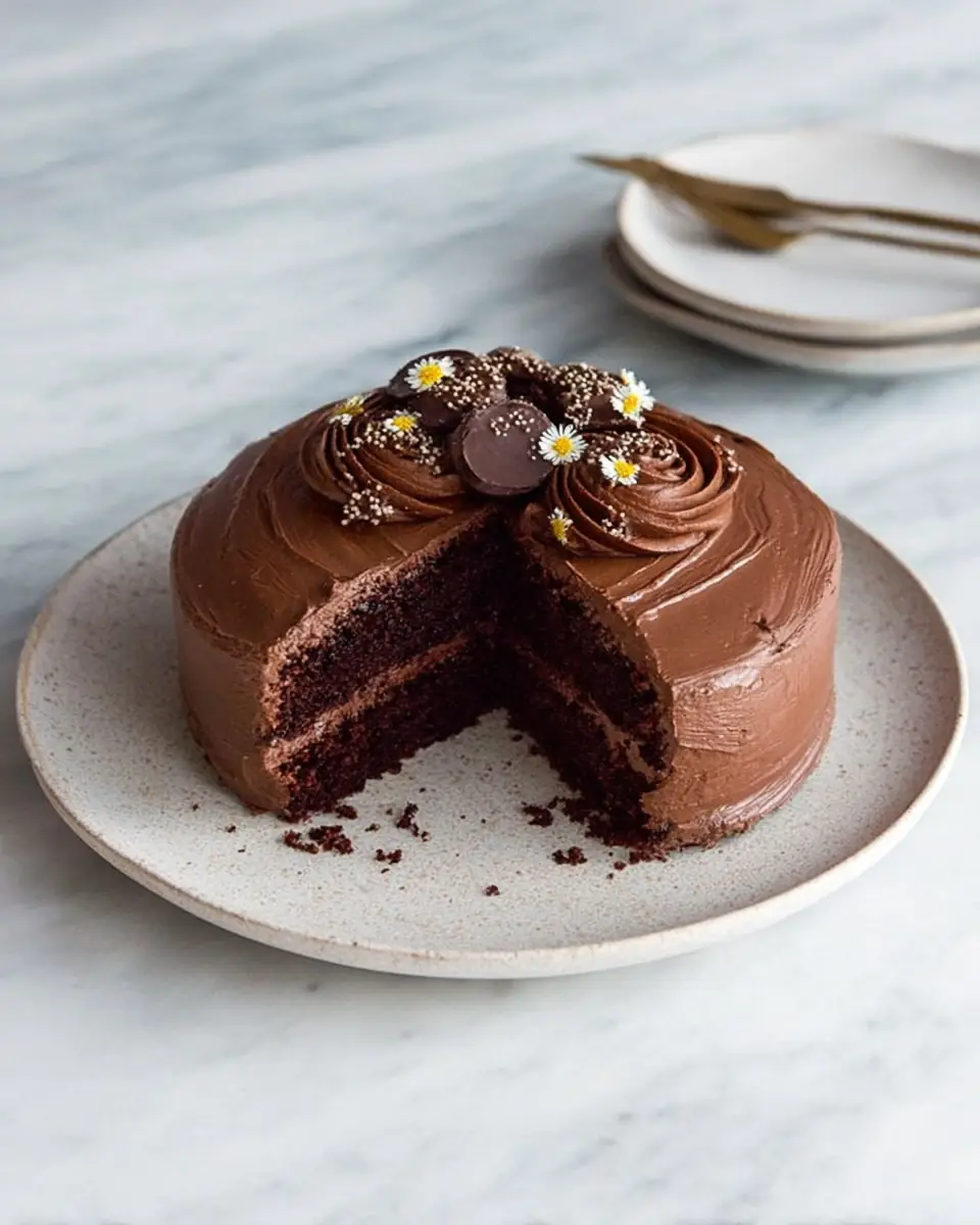 A delicious plate of Egg Free Chocolate Cake