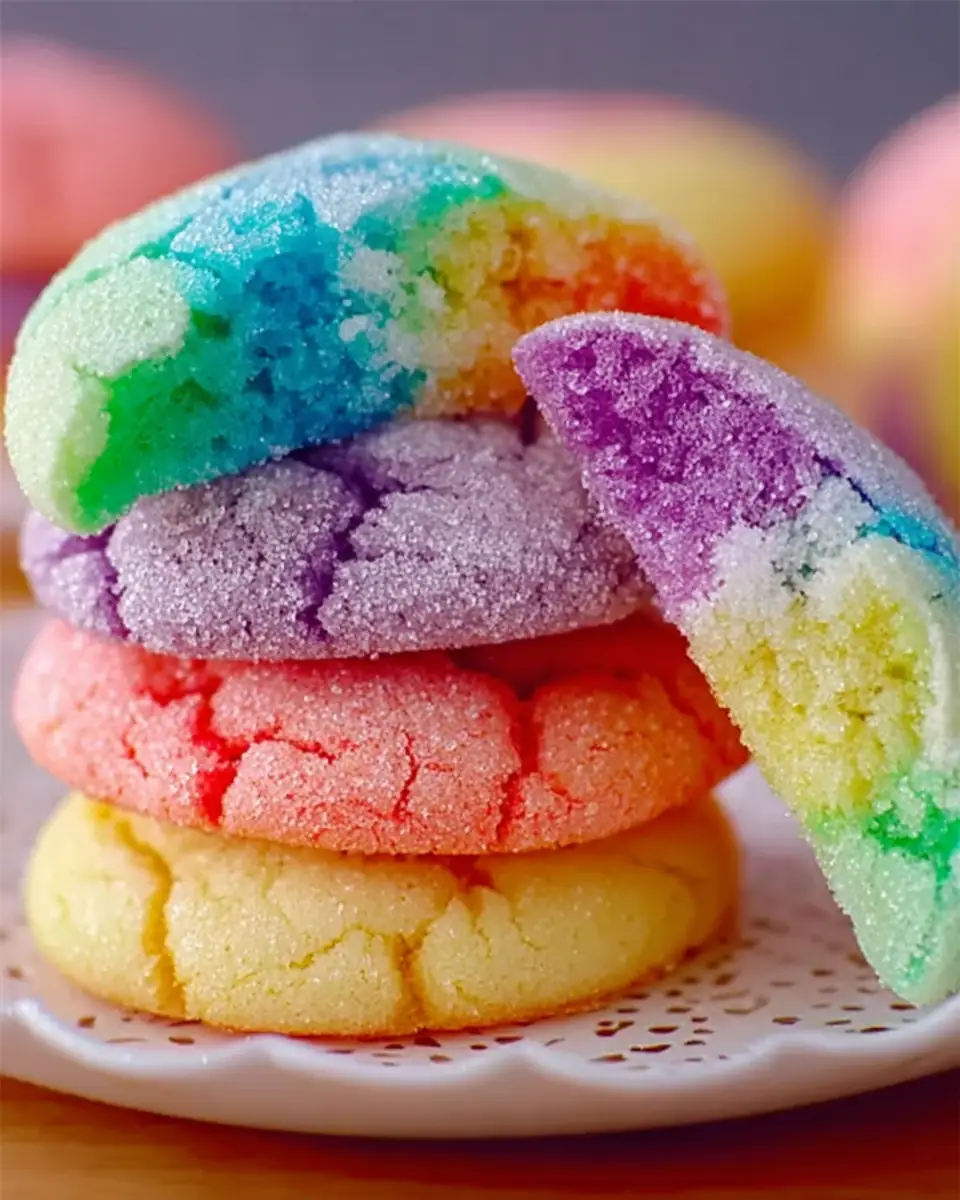 A delicious plate of Jello Sugar Cookies – Soft, Chewy & Colorful Treats