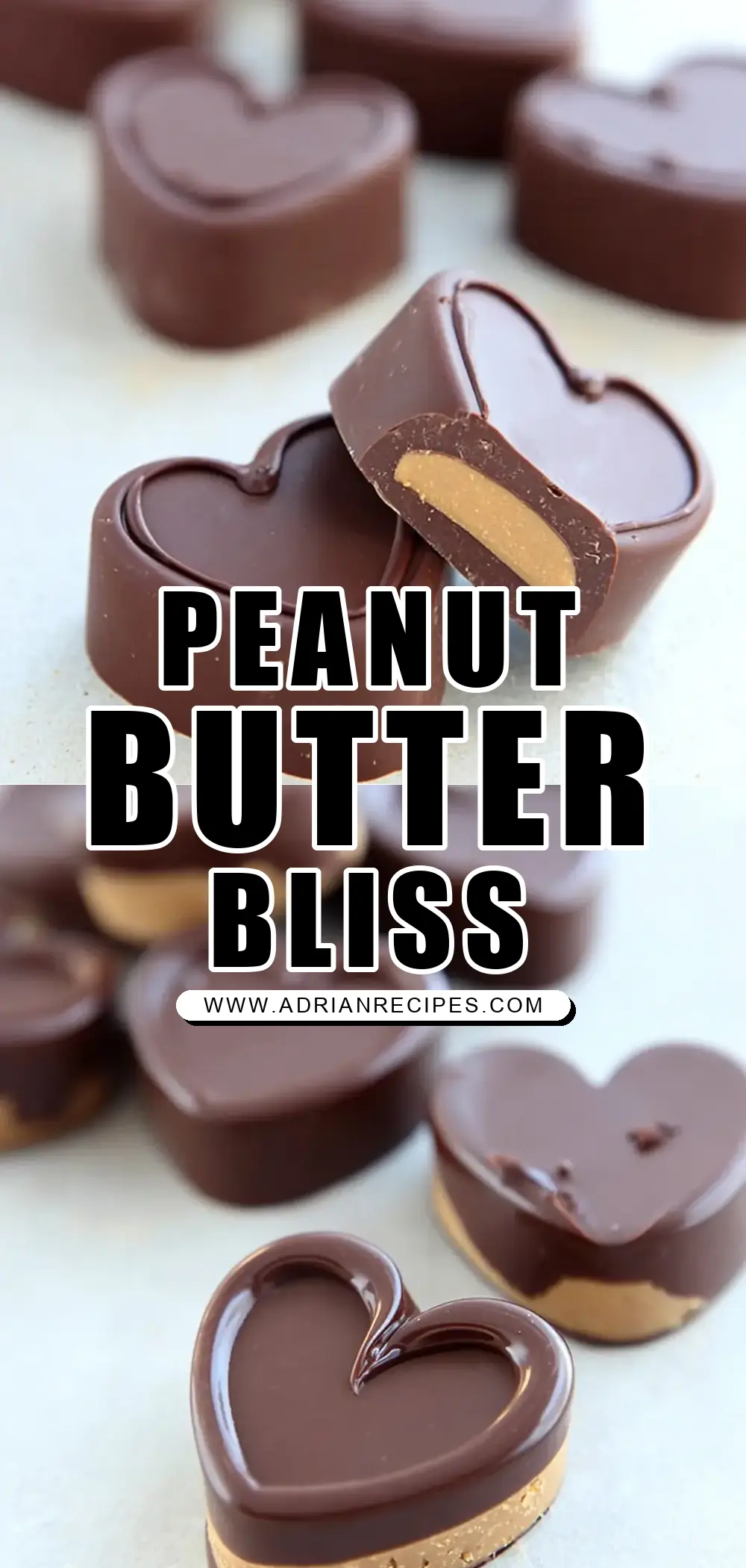 Peanut Butter Chocolate Hearts (Homemade Reese's)