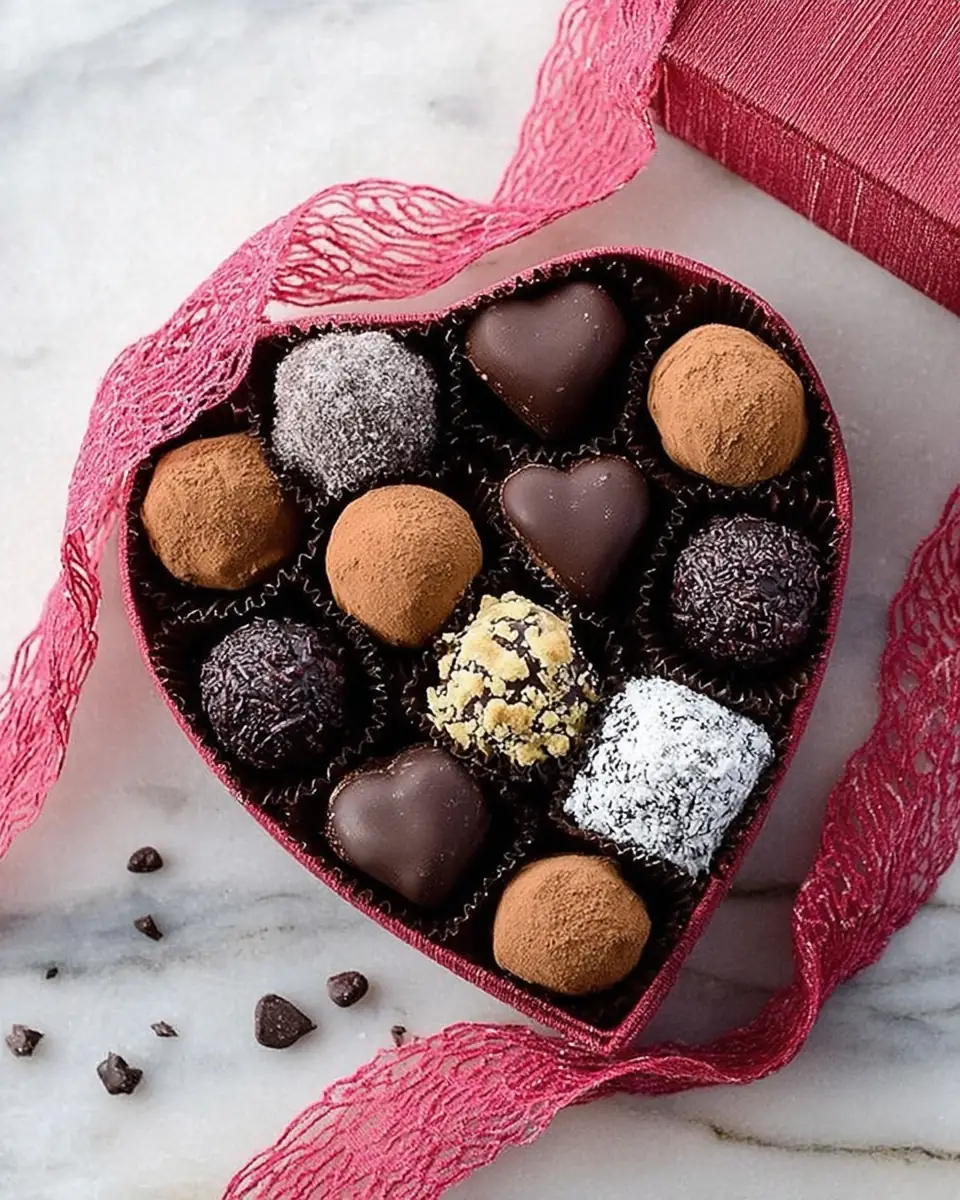 A delicious plate of Red Wine Chocolate Truffles
