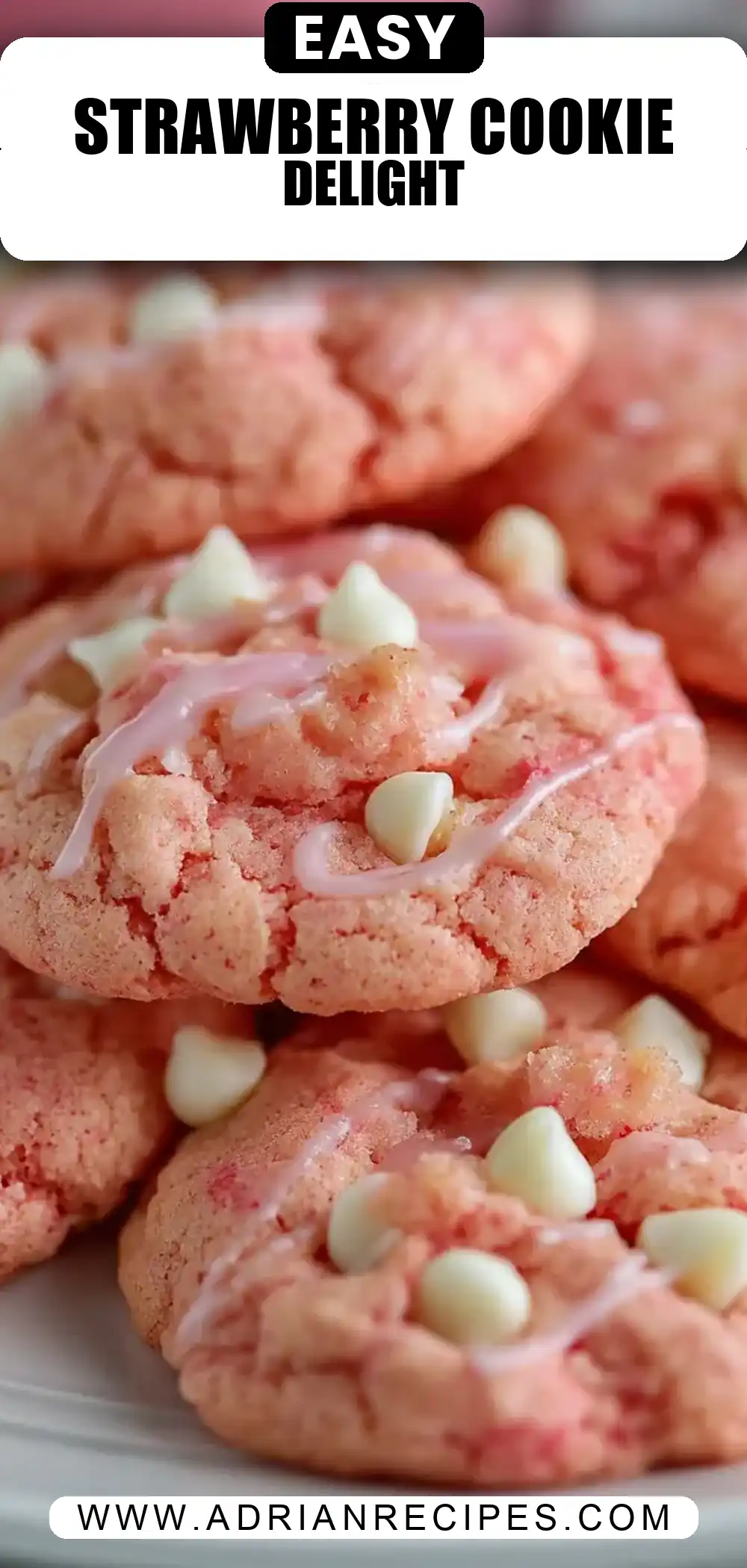 Strawberry Cake Mix Cookies