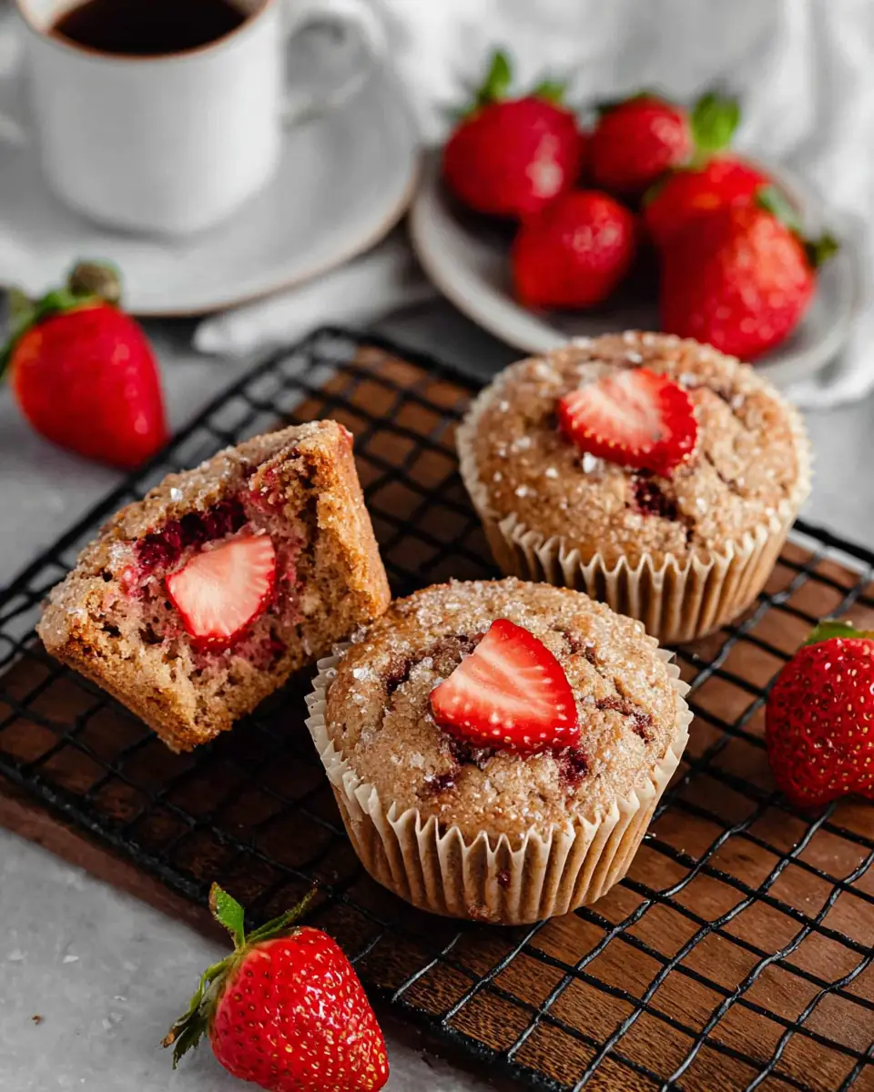 A delicious plate of Strawberry Muffins