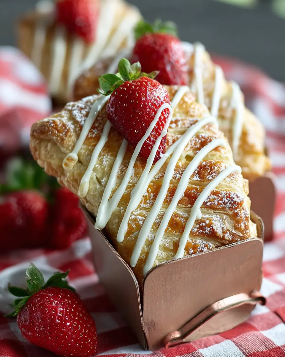 A delicious plate of Strawberry Strudels