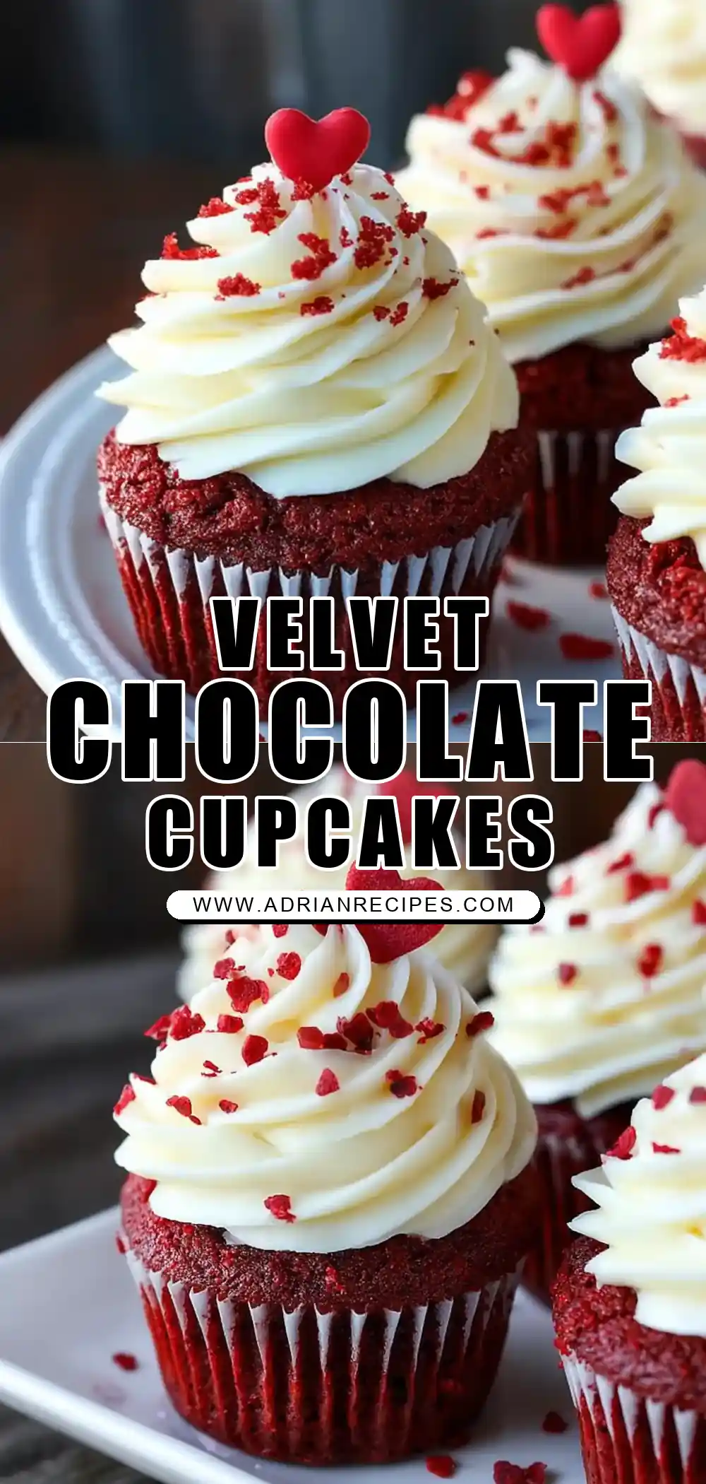 Red Velvet Cupcakes with White Chocolate Mousse