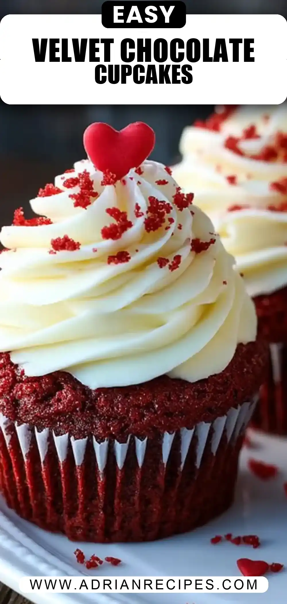 Red Velvet Cupcakes with White Chocolate Mousse