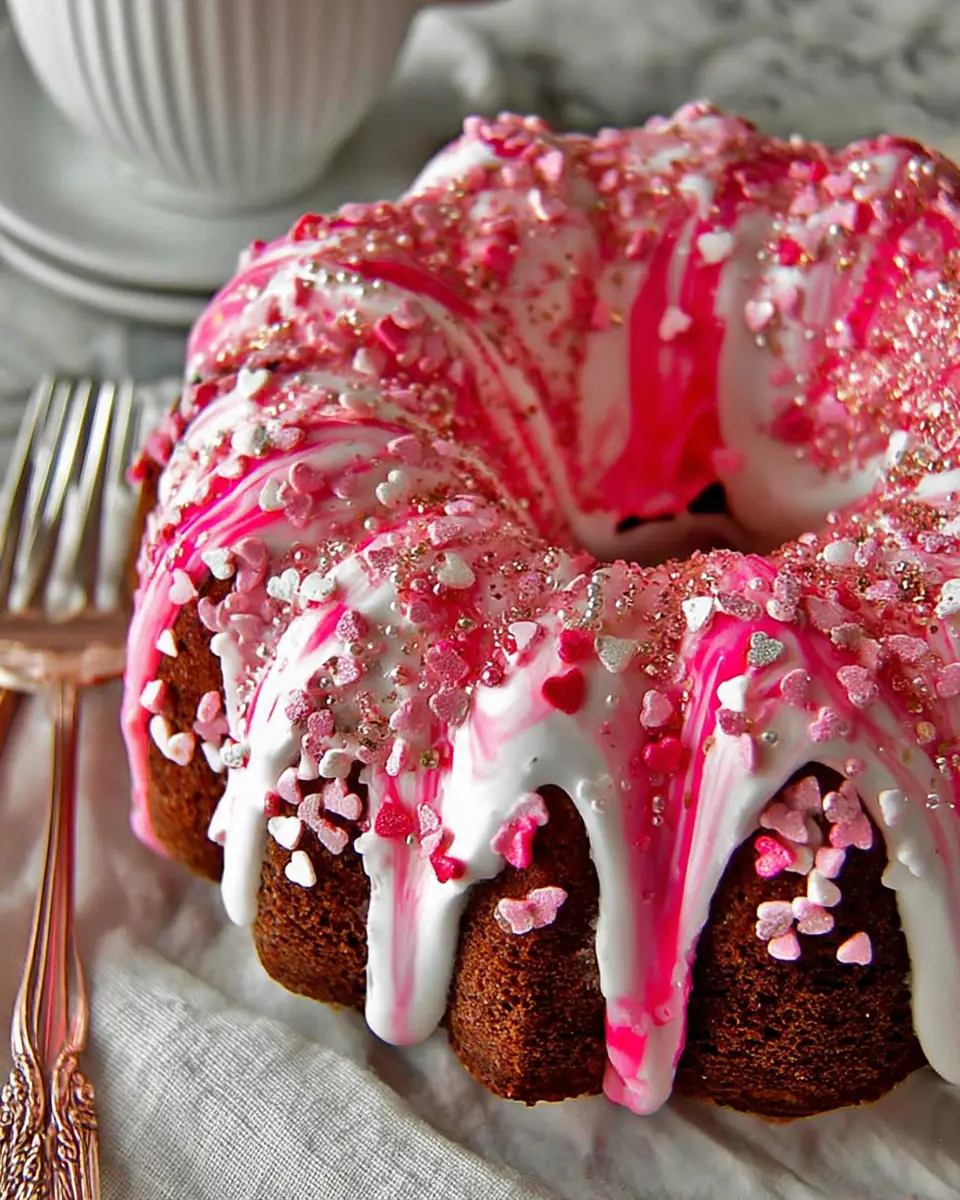 A delicious plate of Valentine’s Swirl Cake