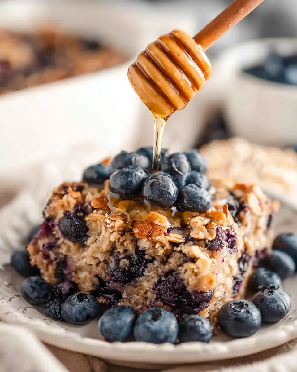 A delicious plate of Blueberry Baked Oatmeal