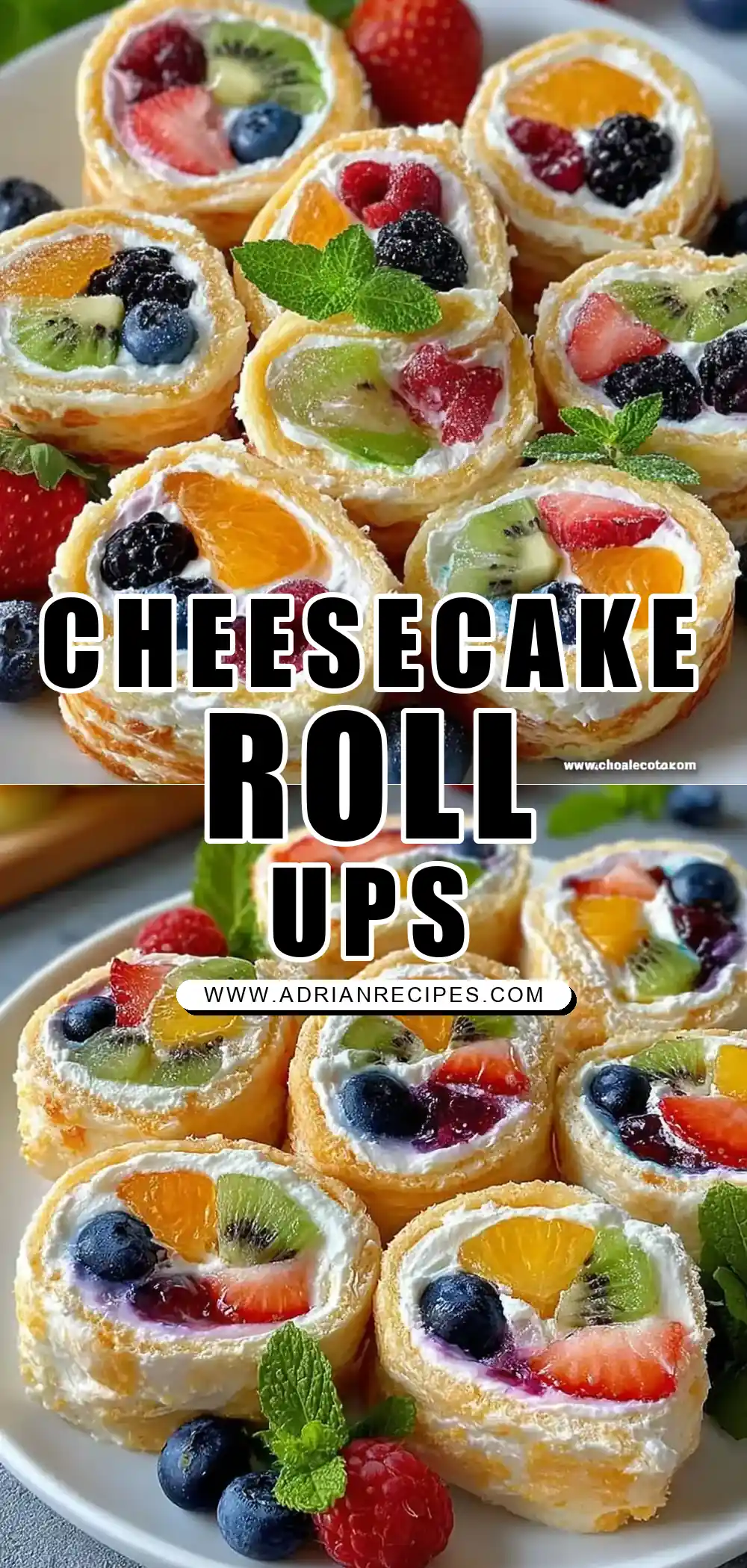 Cheesecake Fruit Salad Roll Ups