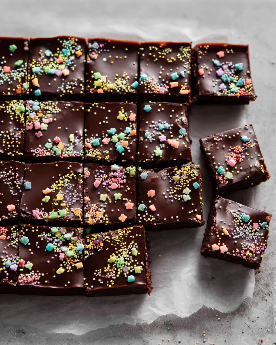 A delicious plate of Cosmic Brownies