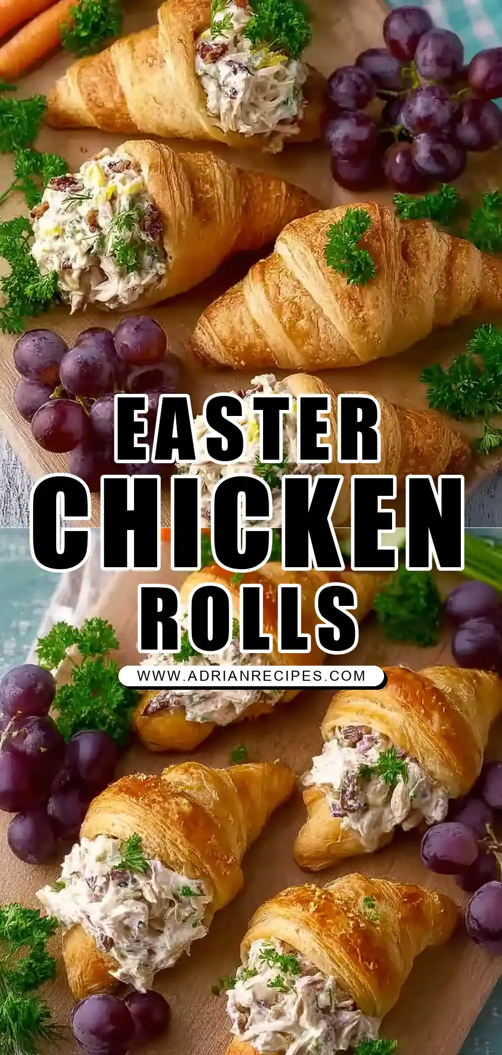 Crispy Easter Chicken Salad Crescent Rolls