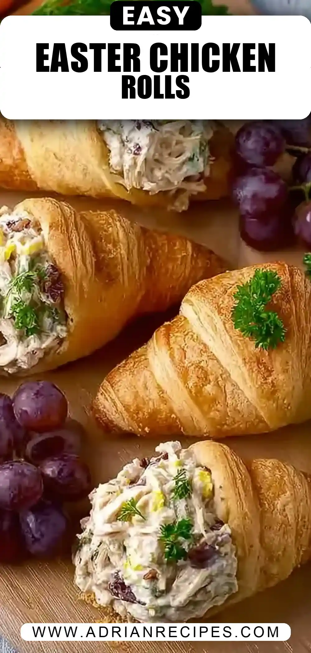 Crispy Easter Chicken Salad Crescent Rolls