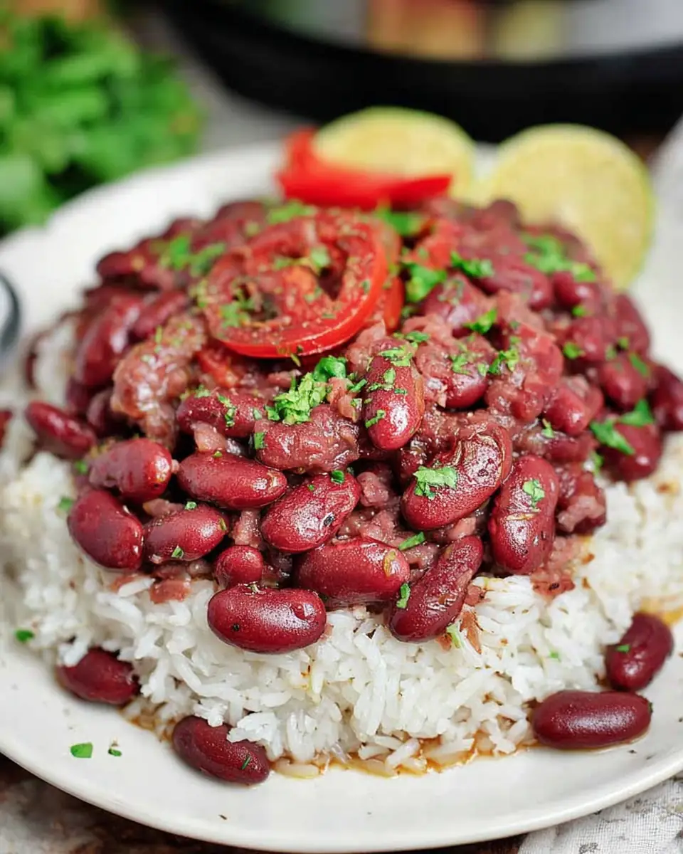 A delicious plate of Easy Instant Pot Red Beans And Rice